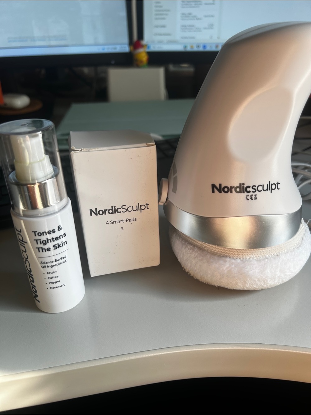 NordicSculpt BodySculpt toning system with tightening oil and replacement pads